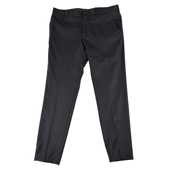 MooRER Verona Men's 52Slim Fit Gray Virgin Wool Dress Pants Made in Italy